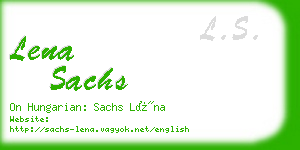 lena sachs business card